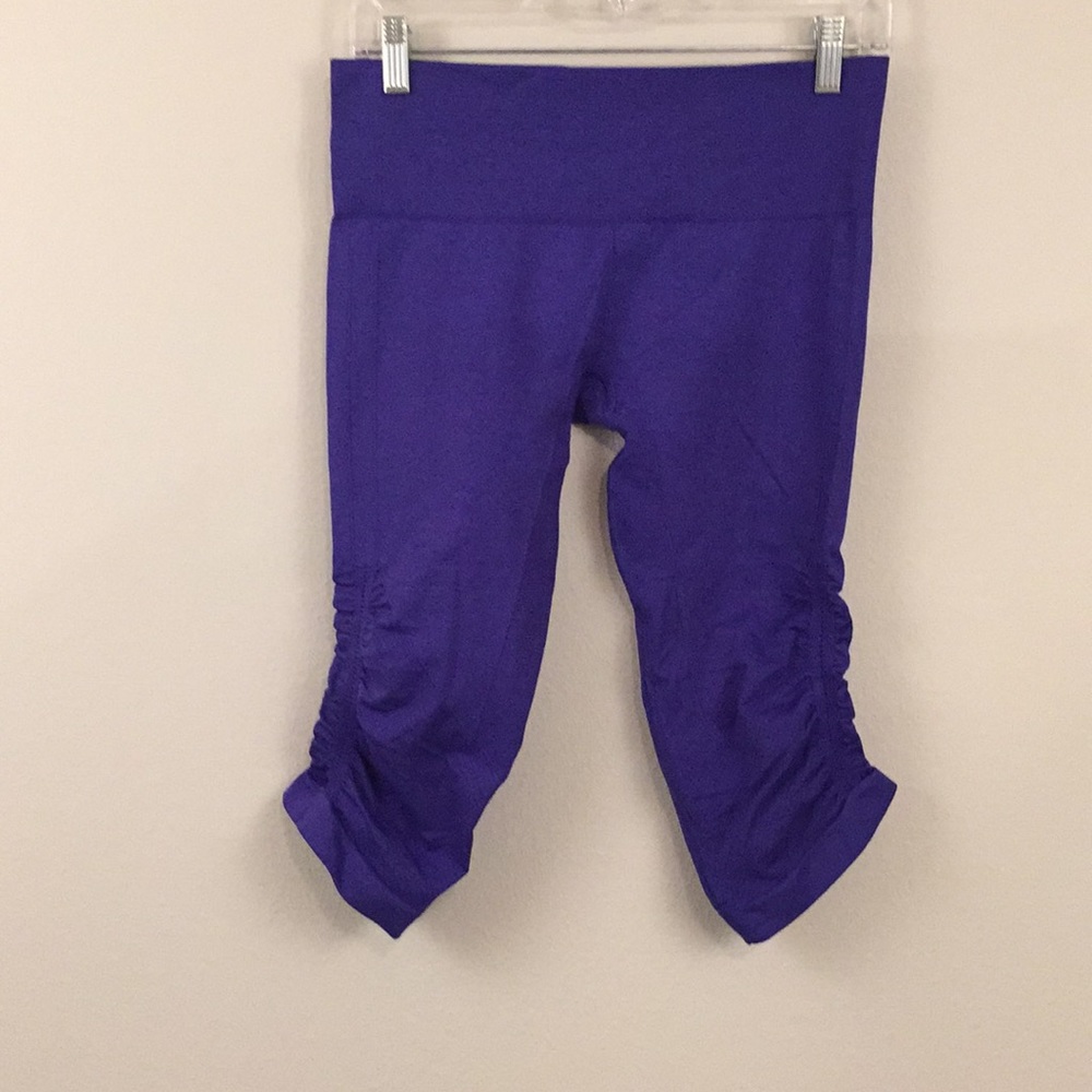 Lululemon Athletica Ruched Crop Purple Leggings